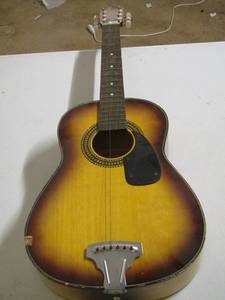lot 2180 image: global music guitar with a steel enforced neck