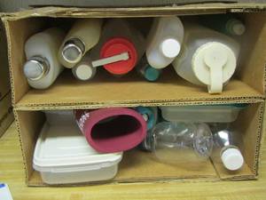 lot 2188 image: various empty containers and plastic bottles