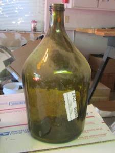 lot 2207 image: LARGE GREEN GLASS JUG