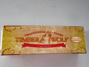 lot 2043 image: timber wolf dbl blade knife in original box