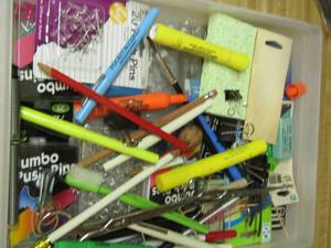 lot 2102 image: school office supplies paper clips- pencils- sticky notes plus