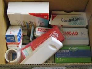 lot 2255 image: comfort strips, Band-Aids, gauze and more