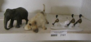 lot 2161 image: elephant and duck dcor lot, cool items