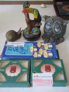 lot 2169 image: tea light candles- Tuscan bird dcor , plus