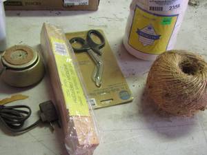 lot 2356 image: large roll of twine, safety scissors, the beacon line, and more