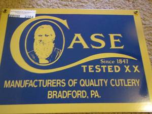 lot 2384 image: case metal wall plaque
