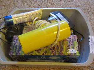 lot 2392 image: cotton swabs, tissue, hair dryer and more