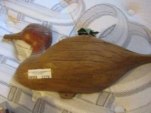 lot 2376 image: wooden duck dcor