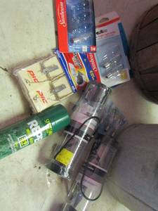 lot 2362 image: rat traps, small lights, metal bucket, wooden bucket