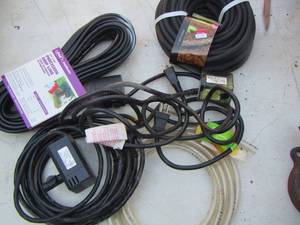 lot 2314 image: various cords and hoses plugs