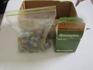 lot 2259 image: Remington Mohawk field load 20 gauge 8 shot other various shotguns shells