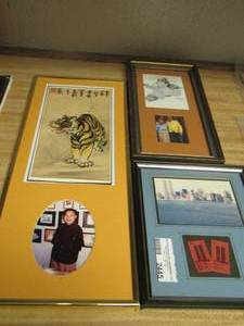 lot 2445 image: qty 3 framed art
