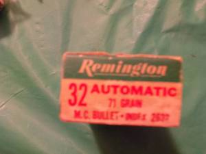 lot 2597 image: Remington 32  auto 71 grain ammo