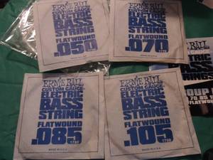 lot 2494 image: Ernie Ball electric bass strings flat wound