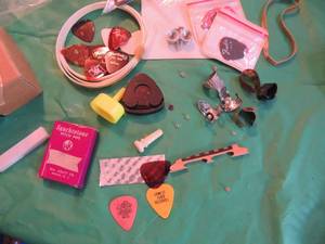 lot 2496 image: Guitar pics, finger pics pitch pipe