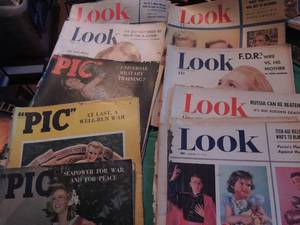 lot 2575 image: Look Magazines 1950s and  Saturday Evening post 1950