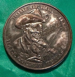 lot 1996 image: Coin, Bob Wills - Hall County Bicentennial