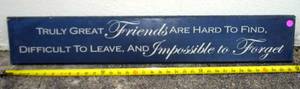 lot 13 image: 3 FOOT LONG INSPIRATIONAL FRIENDS WALL HANGER