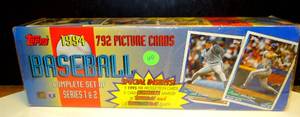 lot 40 image: BIG $ LOT - 1994 TOPPS BASEBALL COMPLETE SET 792 CARDS SERIES 1 & 2 FACTORY SEALED