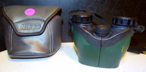 lot 45 image: Nikon Sprint 9 x 21 5.6 Compact Binoculars Green-Black wCase $$