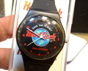 lot 52 image: OPENING DAY SAN ANTONIO, TX HARD ROCK CAFE COLLECTORS WATCH (JAN 15TH, 1995) NEVER USED IN ORIGINAL PACKAGE