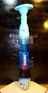 lot 57 image: $$ HARD TO FIND - NERF Fortnite XOXO Dart Blaster Gun---BLUE VERSION---VERY RARE