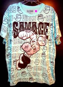 lot 58 image: NEW WO TAGS - POPEYE SAVAGE T-SHIRT - MENs SIZE 3XL $$