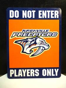 lot 71 image: NHL LICENSED - NASHVILLE PREDATORS DO NOT ENTERPLAYERS ONLY 10X13 WALL DISPLAY