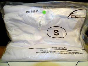 lot 100 image: NEW - ONE DOZEN MENS WHITE COTTON UNDERSHIRT - SIZE SMALL
