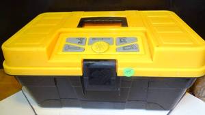 lot 145 image: FUN HOME DEPOT TOY TOOL BOX WITH CONTENTS
