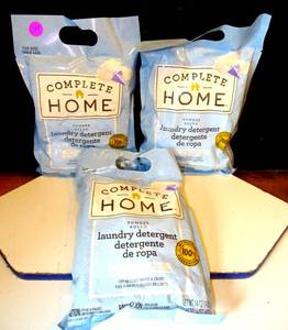 lot 149 image: LOT OF 3 - COMPLETE HOME POWDER LAUNDRY DETERGENT (14 OZEACH)