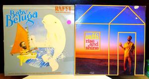 lot 180 image: $$$ RAFFI BABY BELUGA BLUE ECO-MIX LP & Raffi With Ken Whiteley  Rise And Shine 1982