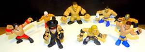 lot 195 image: VERY COLLECTABLE $$ - WWE RUMBLER 2 MATTEL WRESTLING FIGURES