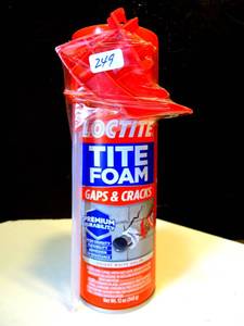 lot 249 image: NEW - Loctite TITE FOAM Gaps and Cracks Spray Foam, Bright White, 12 oz. Can, Insulating Spray Foam Sealant