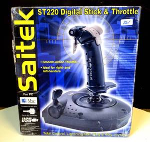lot 261 image: Joy Stick  Saitek ST220 Digital Throttle Simulator PC Flight Controller