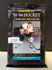 lot 270 image: SEALED 1993-94 Pinnacle Series 1 Canadian Edition Hockey Pack