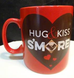 lot 302 image: FUN OVERSIZED HUGS & KISSES SMORES MUG