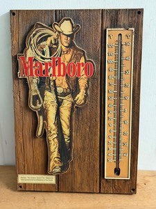 lot 2 image: 1970 Marlboro Man Advertising Thermometer