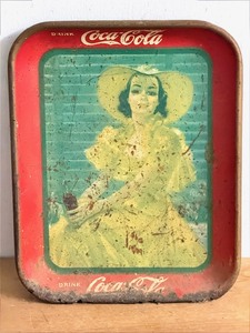 lot 16 image: AntiqueVintage Coca-Cola Serving Tray