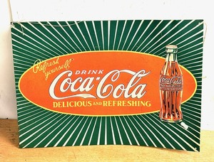lot 18 image: Coca-Cola Metal Advertising Sign