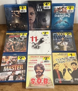 lot 195 image: Nine (9) New Assorted Blu-Ray &amp DVD Movies