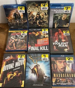 lot 189 image: Nine (9) New Assorted ActionAdventure Blu-Ray &amp DVD Movies