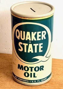 lot 21 image: Vintage Quaker State Oil Can Bank