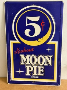 lot 51 image: Moon Pie Brand Metal Advertising Sign