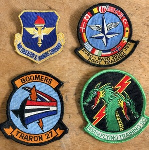 lot 78 image: Four (4) Vintage Squadron Uniform Patches