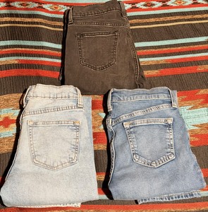 lot 202 image: Three (3) Pair of Slightly Worn Boys Old Navy Boot Cut Built-In Flex Jeans (size 10)
