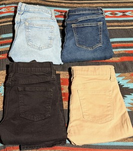 lot 204 image: Four (4)Pair of Slightly Worn Boys Old Navy Boot Cut Slim &amp Straight Cut Built-In Flex Jeans (size 10)
