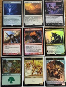 lot 152 image: Nine (9) Rare Token, Land, Creature, Sorcery, &amp Artifact Cards