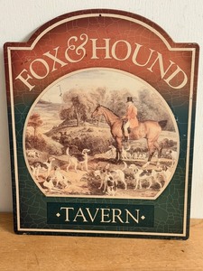 lot 65 image: Fox &amp Hound Tavern Metal Advertising Sign