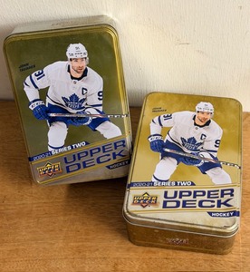lot 214 image: Two (2) 2020-21 Series Two Hockey Tins W Cards